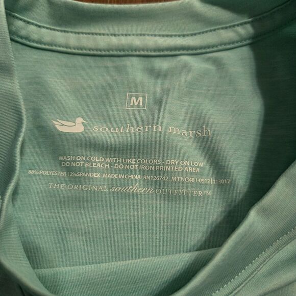 Southern Marsh Pocket T Shirt Blue Short Sleeve Mens Size Medium - Picture 3 of 8